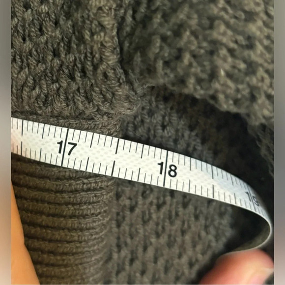 Loft Womens Army Green Open Front Cardigan Slide Slits Ribbed Detail Sz. XS - Picture 6 of 6